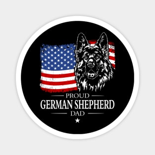 German Shepherd Dad American Flag patriotic dog Magnet